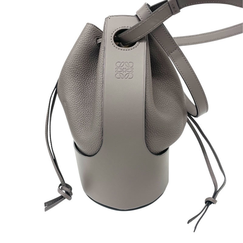 【LOEWE】ロエベ バルーン ミディアム ショルダーバッグ レザー レディース 2WAY ハンド 巾着 グレー