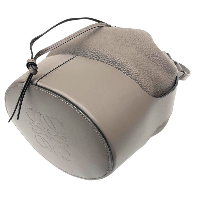 【LOEWE】ロエベ バルーン ミディアム ショルダーバッグ レザー レディース 2WAY ハンド 巾着 グレー