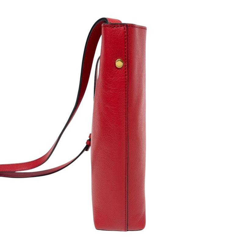 【LOEWE】ロエベ アシンメトリック ショルダーバッグ レザー レディース 赤 レッド