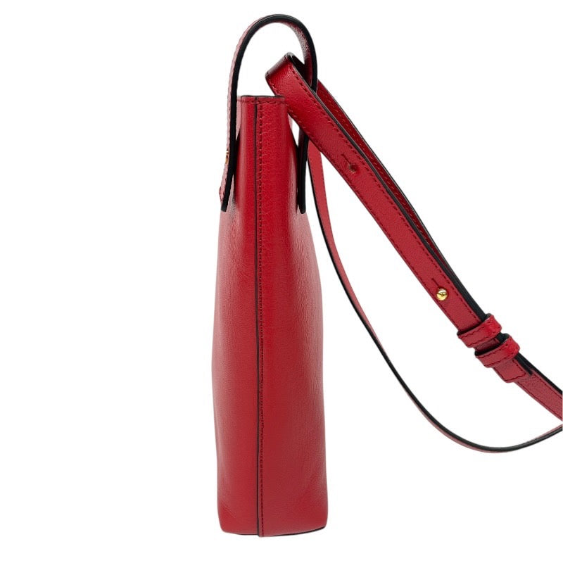 【LOEWE】ロエベ アシンメトリック ショルダーバッグ レザー レディース 赤 レッド