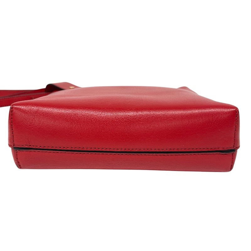 【LOEWE】ロエベ アシンメトリック ショルダーバッグ レザー レディース 赤 レッド