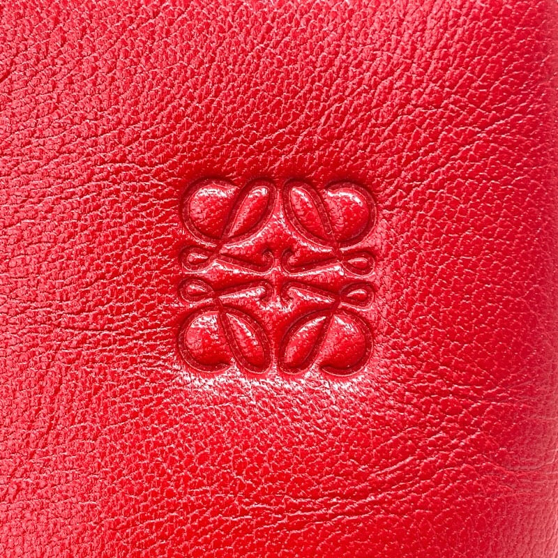 【LOEWE】ロエベ アシンメトリック ショルダーバッグ レザー レディース 赤 レッド