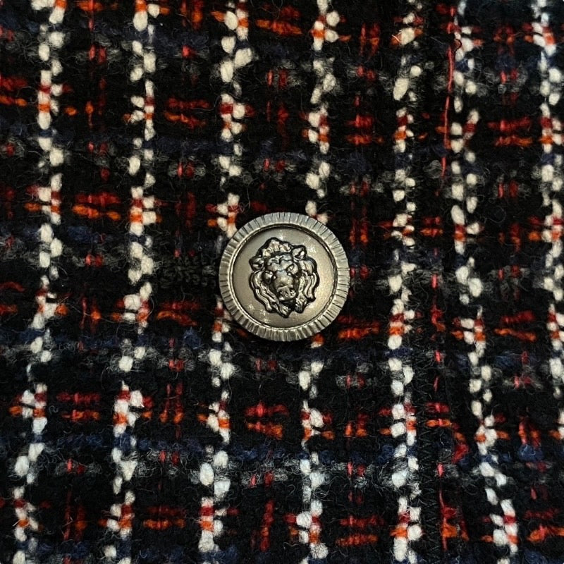 【CHANEL】シャネル ヴィンテージ ジャケット その他アウター ウール レディース デカココマークベルト ミックスツイード ライオンボタン