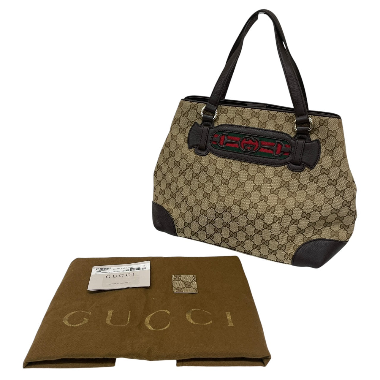 【GUCCI】グッチ ホースビット 296850 ハンドバッグ GGキャンバス レディース シェリーライン トート