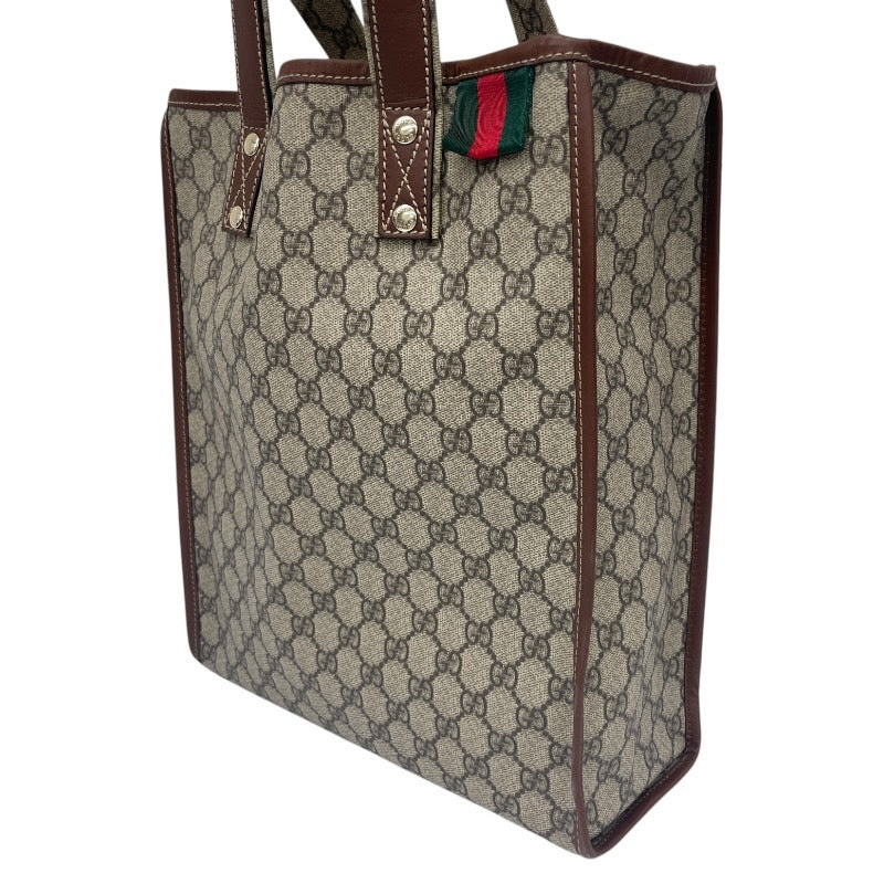 【GUCCI】グッチ GGスプリーム シェリーライン 211135 トートバッグ レディース GG柄 ハンド ベージュ