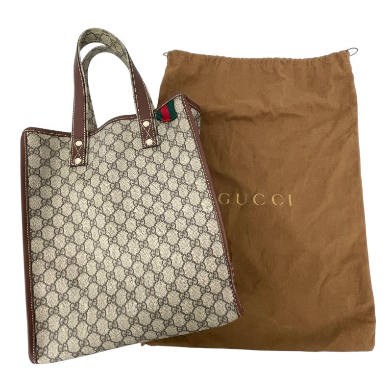 【GUCCI】グッチ GGスプリーム シェリーライン 211135 トートバッグ レディース GG柄 ハンド ベージュ