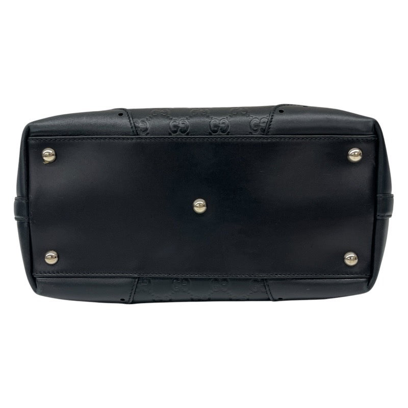 【GUCCI】グッチ ホースビット 145993 トートバッグ レザー レディース 黒 ブラック グッチシマ ハンド