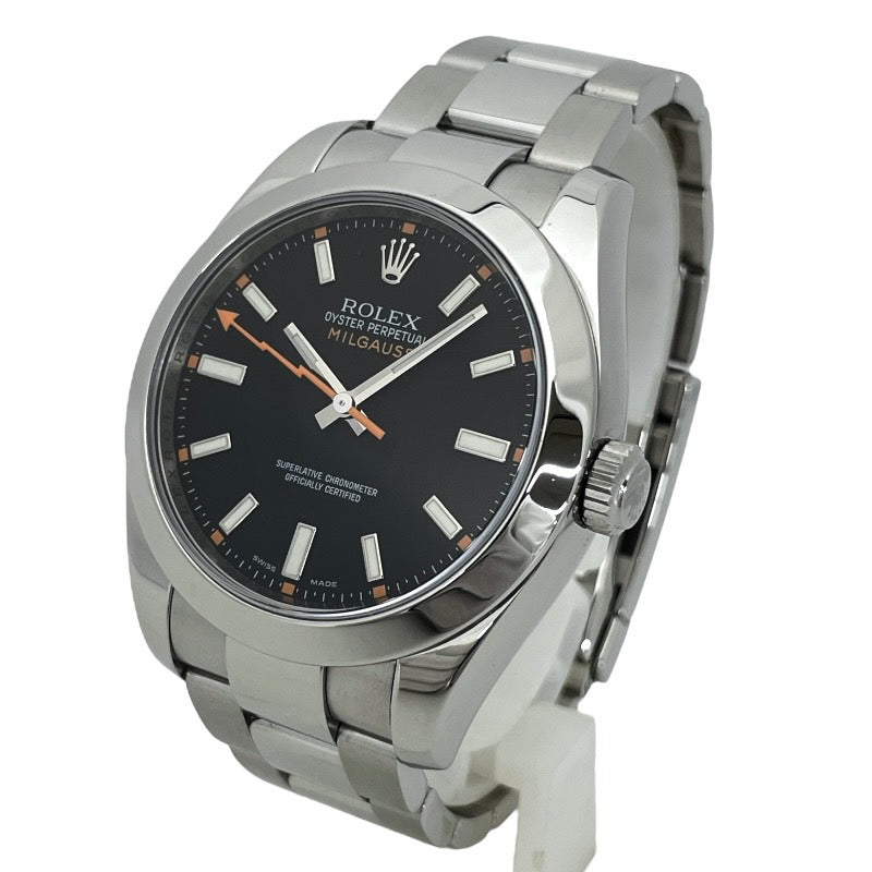 【ROLEX】ロレックス ミルガウス 116400 腕時計 ステンレススチール メンズ V番 黒文字盤 ブラック 自動巻き