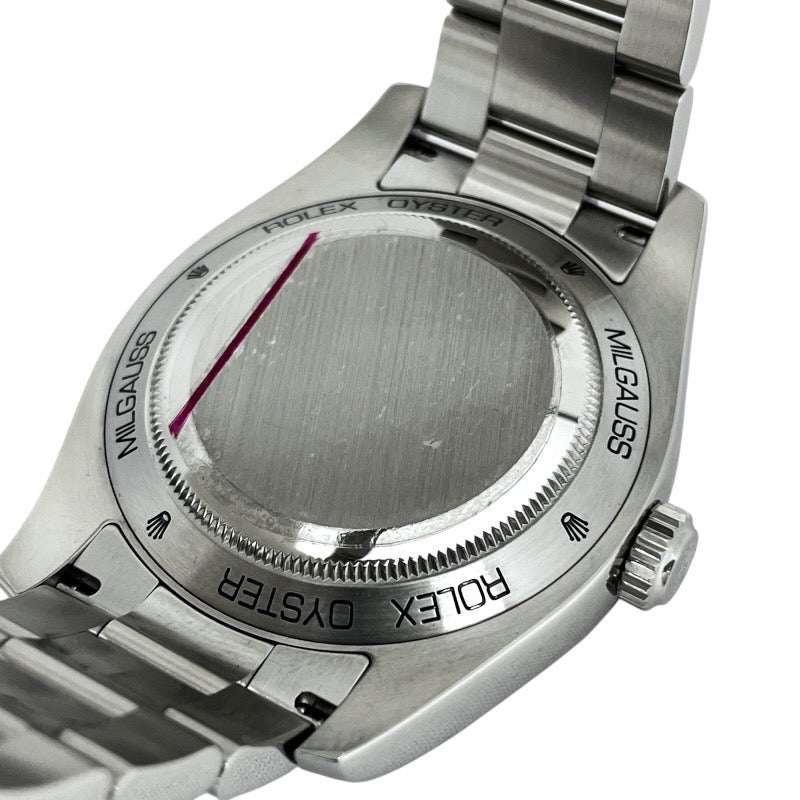 【ROLEX】ロレックス ミルガウス 116400 腕時計 ステンレススチール メンズ V番 黒文字盤 ブラック 自動巻き
