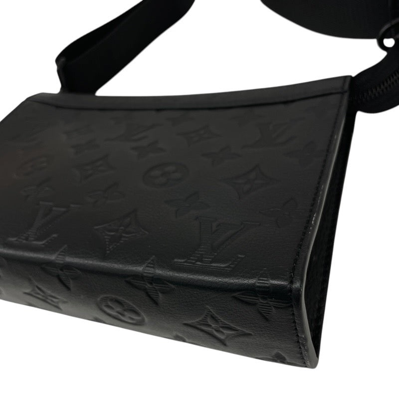 【LOUIS VUITTON】ルイ・ヴィトン ガストン ウェアラブルウォレット M81115 ショルダーバッグ レザー メンズ モノグラムシャドウ 黒 ブラック コインケース付