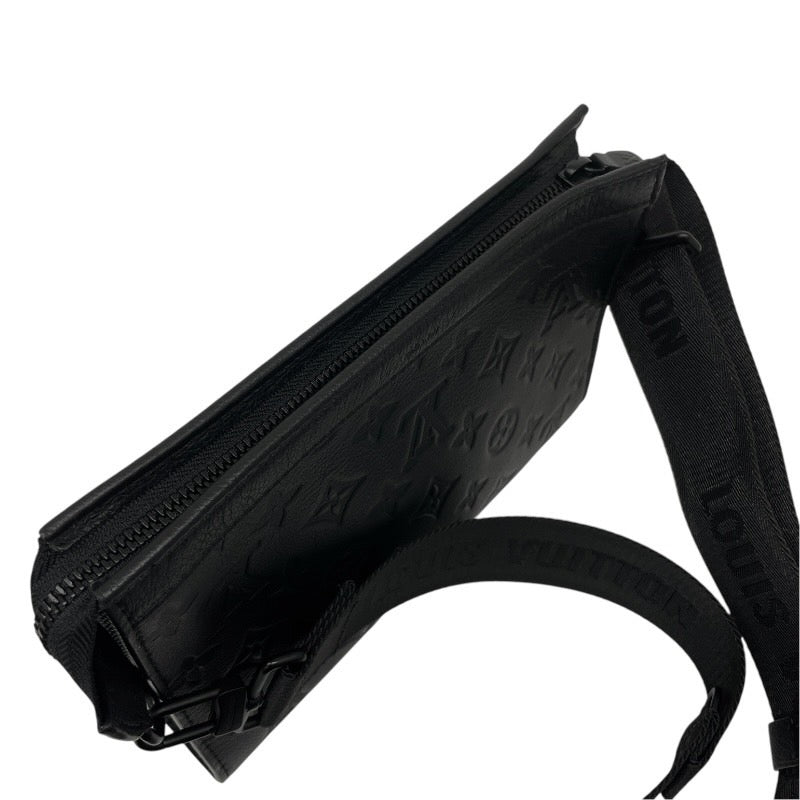 【LOUIS VUITTON】ルイ・ヴィトン ガストン ウェアラブルウォレット M81115 ショルダーバッグ レザー メンズ モノグラムシャドウ 黒 ブラック コインケース付