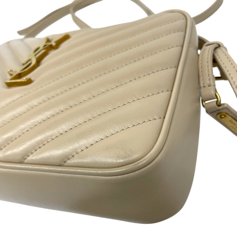【SAINT LAURENT PARIS】サンローランパリ ルー カメラバッグ 574494 ショルダーバッグ レザー レディース ベージュ フリンジ タッセル ポシェット ポーチ クロスボディ