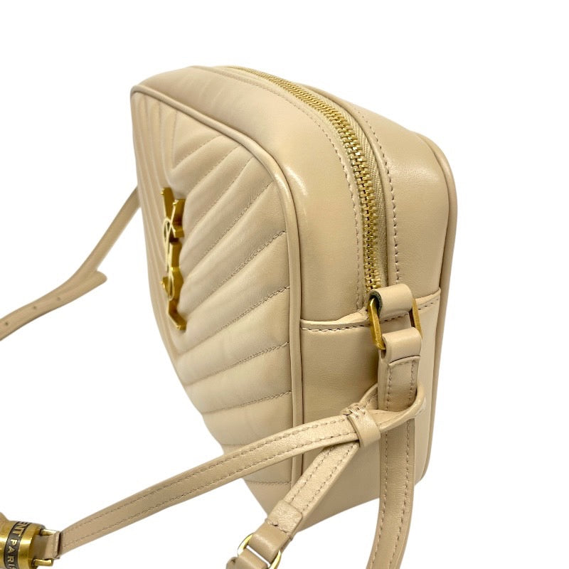 【SAINT LAURENT PARIS】サンローランパリ ルー カメラバッグ 574494 ショルダーバッグ レザー レディース ベージュ フリンジ タッセル ポシェット ポーチ クロスボディ
