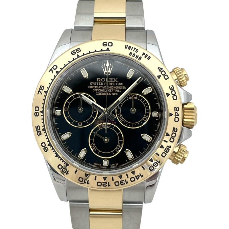 【ROLEX】ロレックス コスモグラフ デイトナ 116503 腕時計 SS/YG メンズ ランダム番 2016年ギャラ クロノグラフ  黒文字盤 ブラック