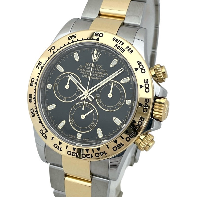 【ROLEX】ロレックス コスモグラフ デイトナ 116503 腕時計 SS/YG メンズ ランダム番 2016年ギャラ クロノグラフ  黒文字盤 ブラック
