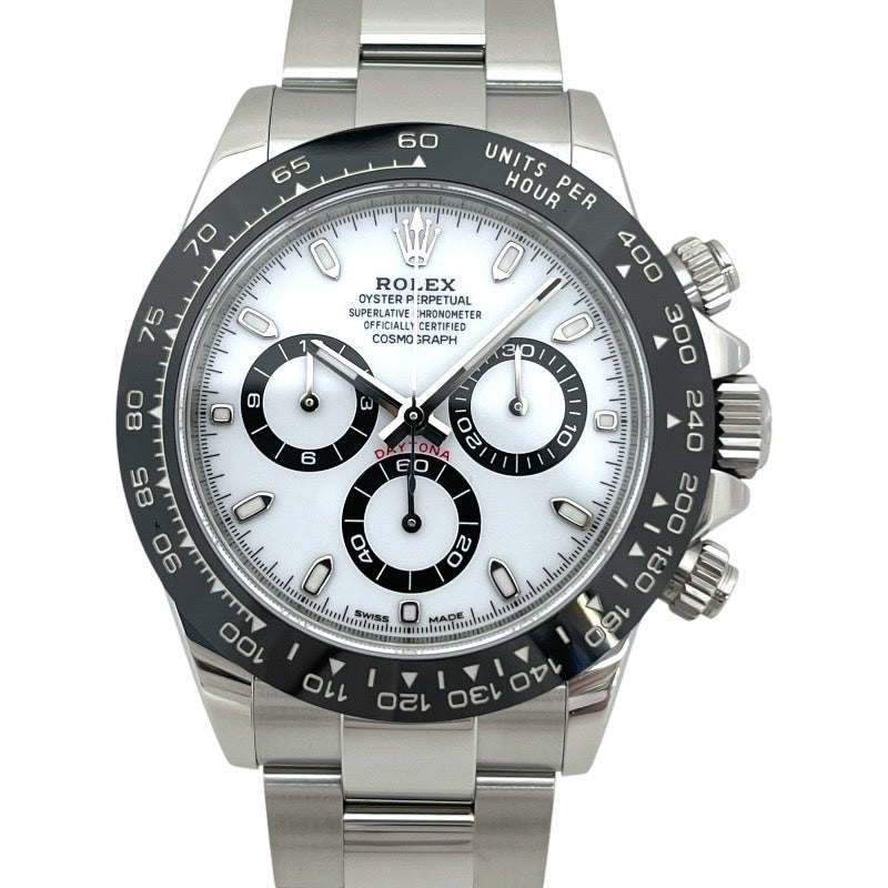 【ROLEX】ロレックス コスモグラフ デイトナ 116500LN 腕時計 ステンレススチール メンズ ランダム番 2019年ギャラ 白文字盤 ホワイト 自動巻き
