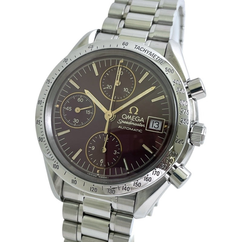 【OMEGA】オメガ スピードマスター 3511.61 腕時計 ステンレススチール メンズ 丸井限定 マルイ ワインレッド 赤文字盤 クロノグラフ