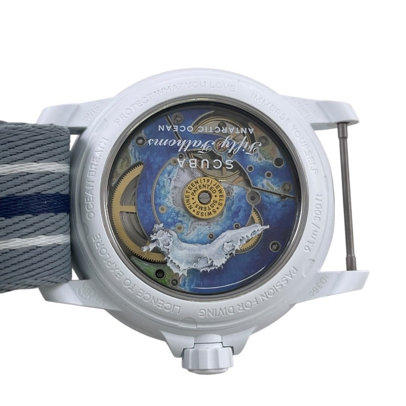 【Swatch】スウォッチ フィフティファゾムス SO35S100 腕時計 メンズ ブランパン コラボ BLANCPAIN バイオセラミック 自動巻き オーシャン