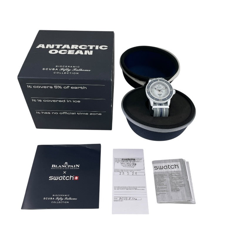 【Swatch】スウォッチ フィフティファゾムス SO35S100 腕時計 メンズ ブランパン コラボ BLANCPAIN バイオセラミック 自動巻き オーシャン