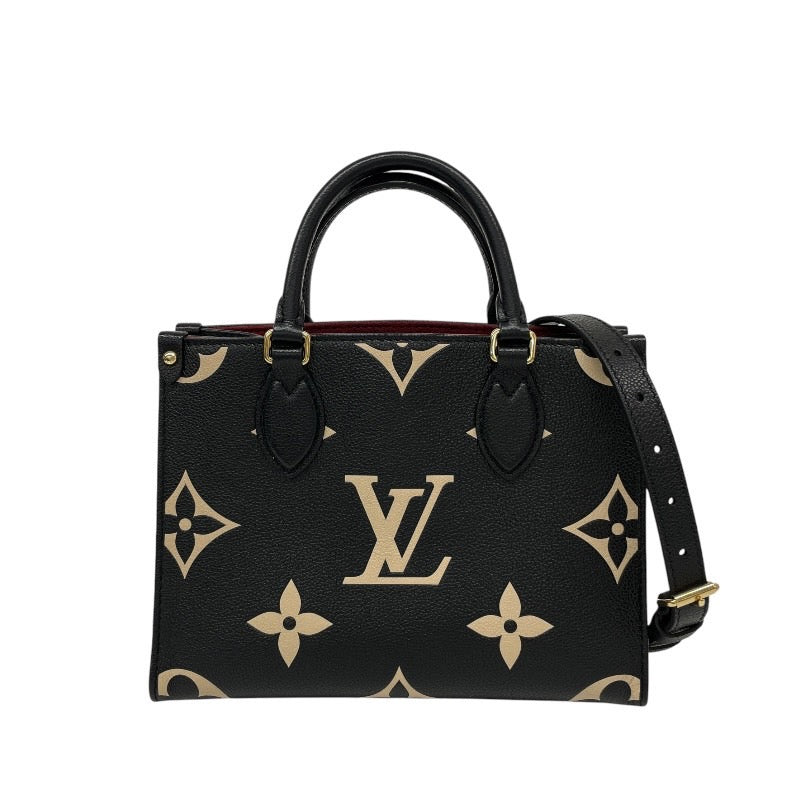 【LOUIS VUITTON】ルイ・ヴィトン オンザゴーPM M45659 ハンドバッグ レザー レディース モノグラム アンプラント バイカラー