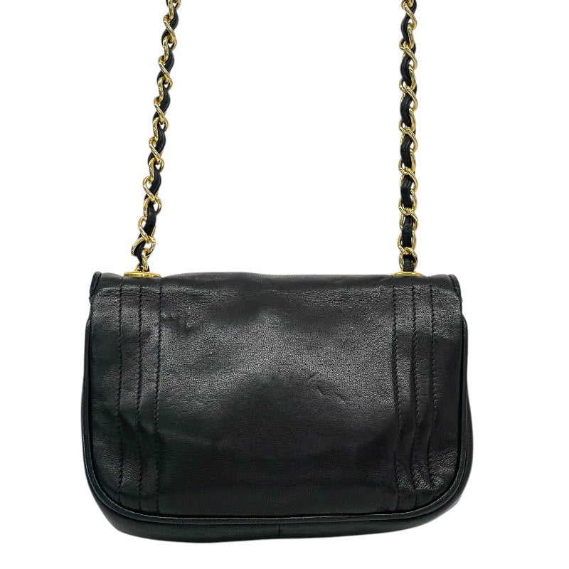 【CHANEL】シャネル ココマーク ミニバッグ ショルダーバッグ ラムスキン レディース 黒 ブラック 0番台 マグネットフラップ