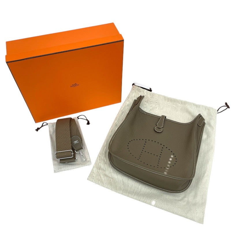 【HERMES】エルメス エヴリンIII 29 (PM) ショルダーバッグ トリヨンクレマンス レディース W刻印 2024年製造 エトゥープ エトープ エブリン3