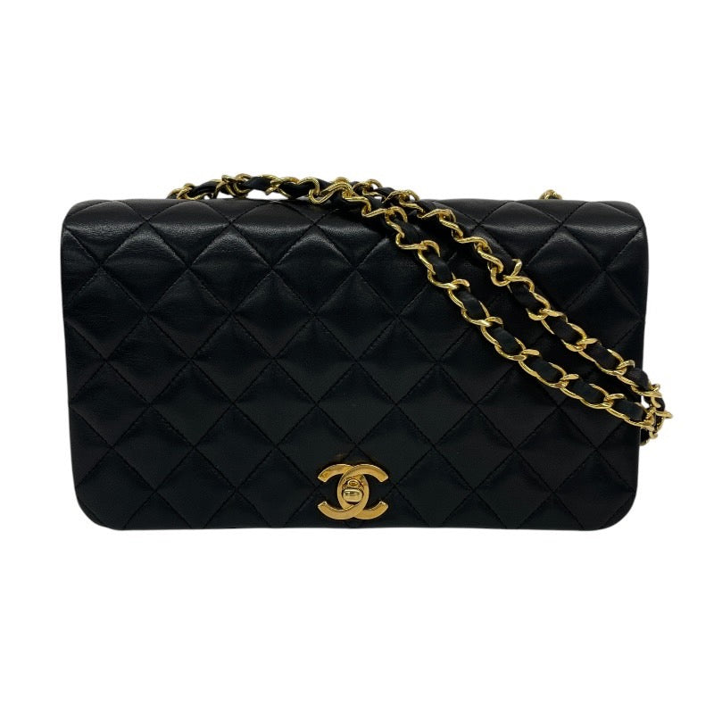 【CHANEL】シャネル マトラッセ23 ターンロック金具 A03568 ショルダーバッグ ラムスキン レディース フルフラップ チェーンショルダー 黒 ブラック 1番台