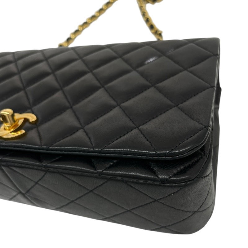 【CHANEL】シャネル マトラッセ23 ターンロック金具 A03568 ショルダーバッグ ラムスキン レディース フルフラップ チェーンショルダー 黒 ブラック 1番台