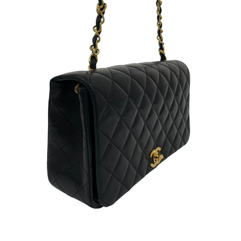【CHANEL】シャネル マトラッセ23 ターンロック金具 A03568 ショルダーバッグ ラムスキン レディース フルフラップ チェーンショルダー 黒 ブラック 1番台