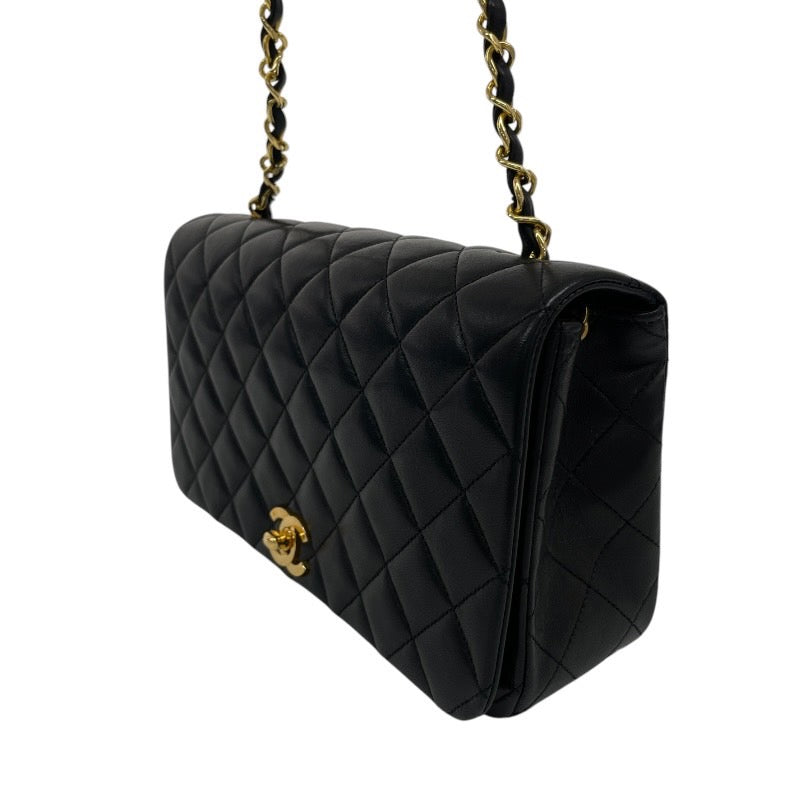 【CHANEL】シャネル マトラッセ23 ターンロック金具 A03568 ショルダーバッグ ラムスキン レディース フルフラップ チェーンショルダー 黒 ブラック 1番台