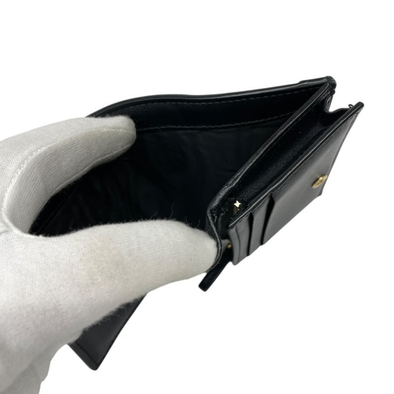 【GUCCI】グッチ GGマトラッセ 723786 二つ折り財布 レザー レディース ミニウォレット 黒 ブラック