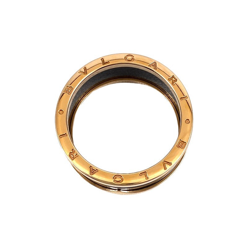 【BVLGARI】ブルガリ B-zero1 ビーゼロワン リング・指輪 K18ピンクゴールド メンズ 750PG/CE セラミック レディース 大きいサイズ