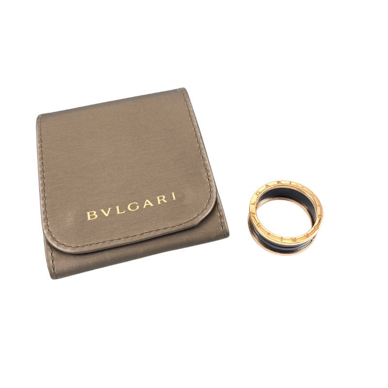 【BVLGARI】ブルガリ B-zero1 ビーゼロワン リング・指輪 K18ピンクゴールド メンズ 750PG/CE セラミック レディース 大きいサイズ