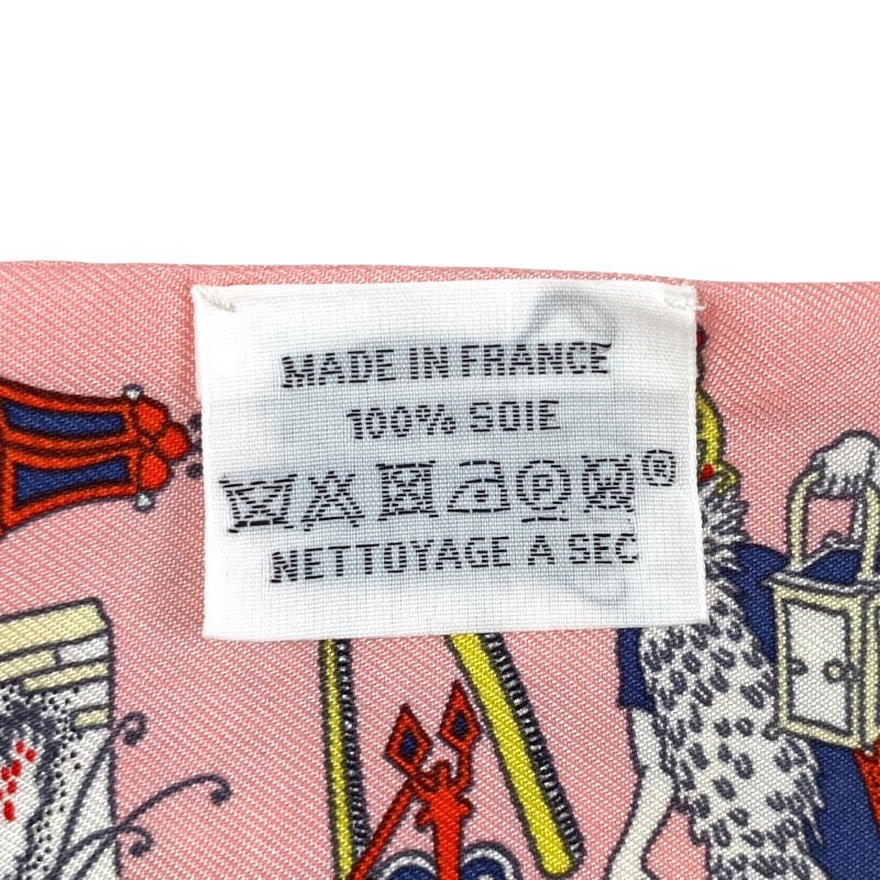 【HERMES】エルメス ラ・フォル・パレード スカーフ シルク レディース ツイリー ピンク