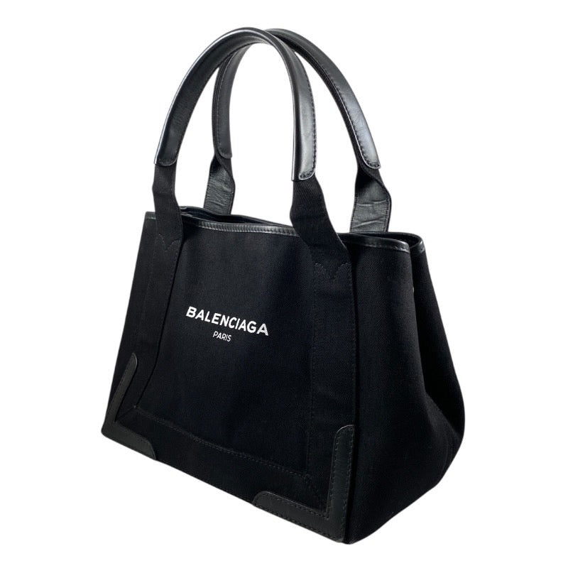 【BALENCIAGA】バレンシアガ カバスS 339933 9DH1N ハンドバッグ コットンキャンバス レディース ポーチ付き トート 黒 ブラック