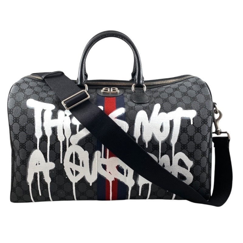 【BALENCIAGA】バレンシアガ ミディアムダッフルバッグ 350個限定 680124 ボストンバッグ メンズ バレンシアガ ザ ハッカープロジェクト グッチ コラボ BALENCIAGA×GUCCI The Hacker Project