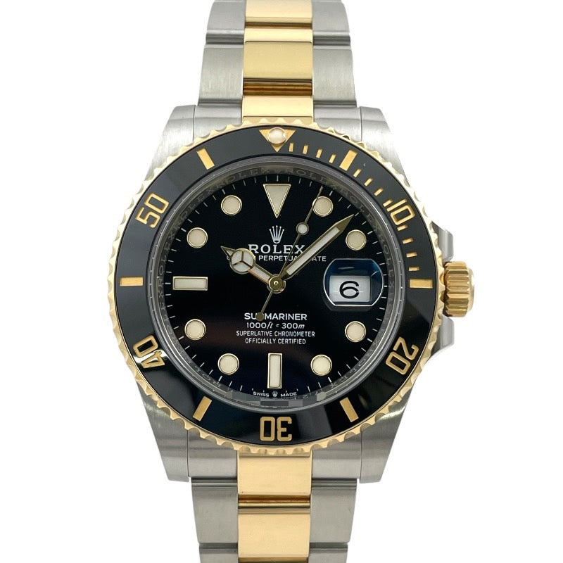【ROLEX】ロレックス サブマリーナー デイト 126613LN 腕時計 SS/YG メンズ ランダム番 2022年ギャラ 黒文字盤 ブラック