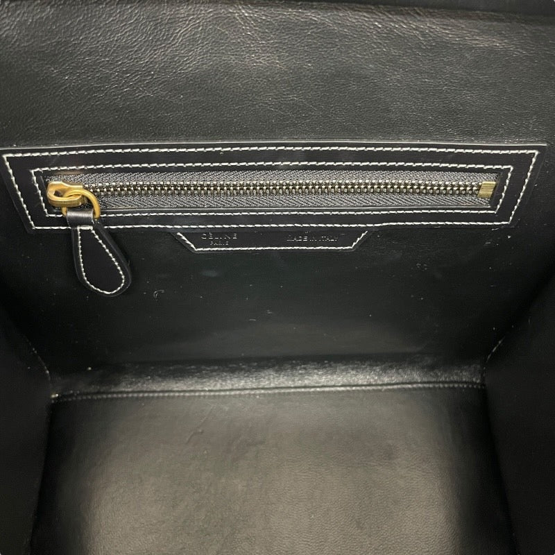 【CELINE】セリーヌ ラゲージ マイクロショッパー トートバッグ レザー レディース ハンド