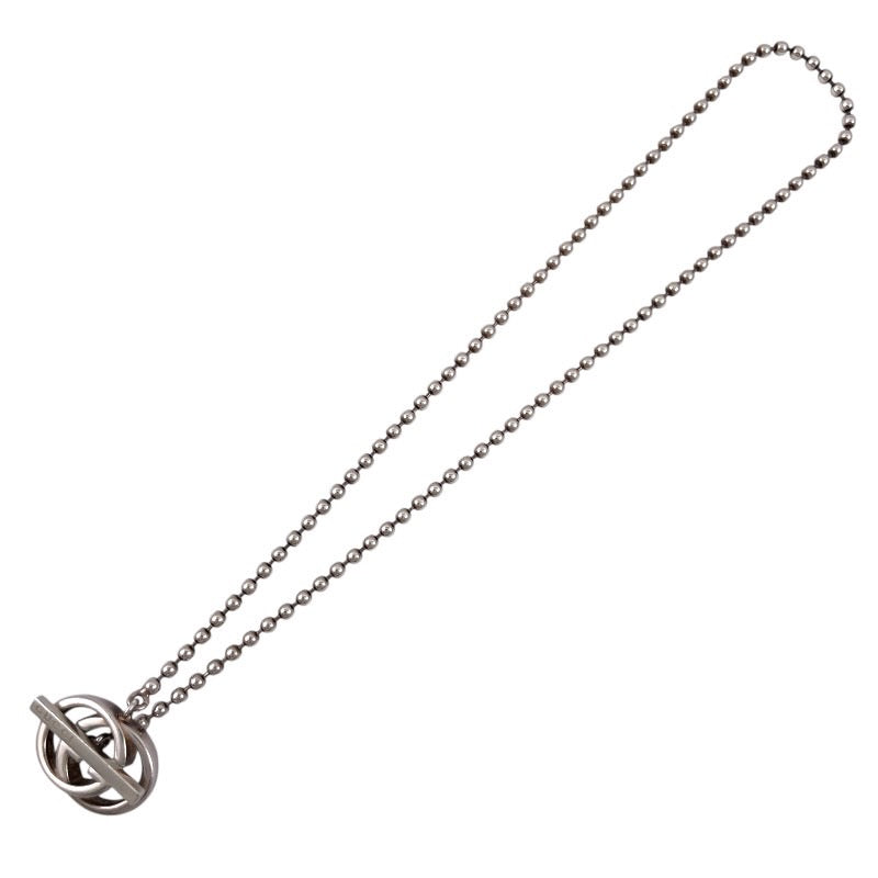 【GUCCI】グッチ インターロッキングG 216435 ネックレス シルバー925 メンズ ボールチェーン トグル GG レディース