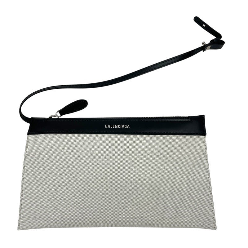 【BALENCIAGA】バレンシアガ ネイビー カバス M 581292 ハンドバッグ レザー レディース ポーチ付 トート キャンバス