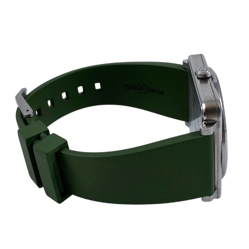 【Bell＆Ross】ベル＆ロス アヴィエーション BRS-64-S 腕時計 SS/ラバー メンズ BRS Green Camo