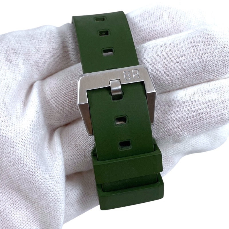【Bell＆Ross】ベル＆ロス アヴィエーション BRS-64-S 腕時計 SS/ラバー メンズ BRS Green Camo
