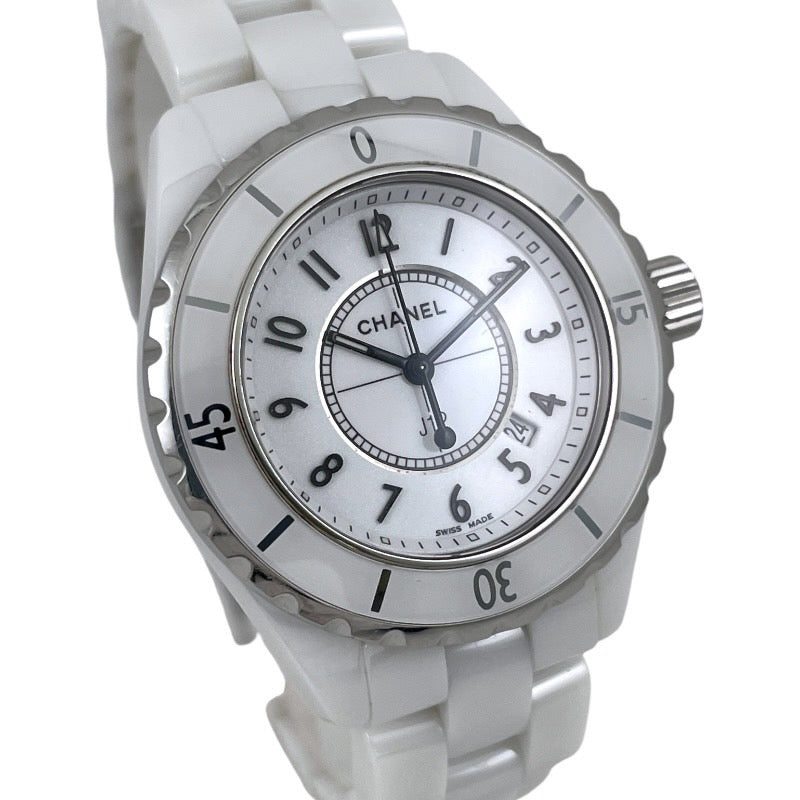 【CHANEL】シャネル J12 H0968 腕時計 ホワイトセラミック レディース クォーツ 新型ダイアル