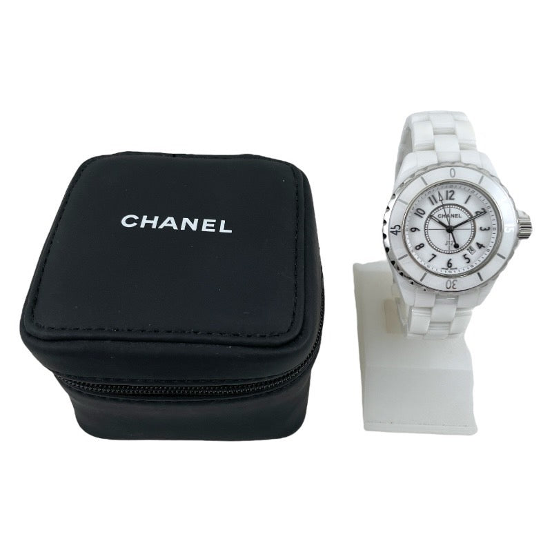【CHANEL】シャネル J12 H0968 腕時計 ホワイトセラミック レディース クォーツ 新型ダイアル