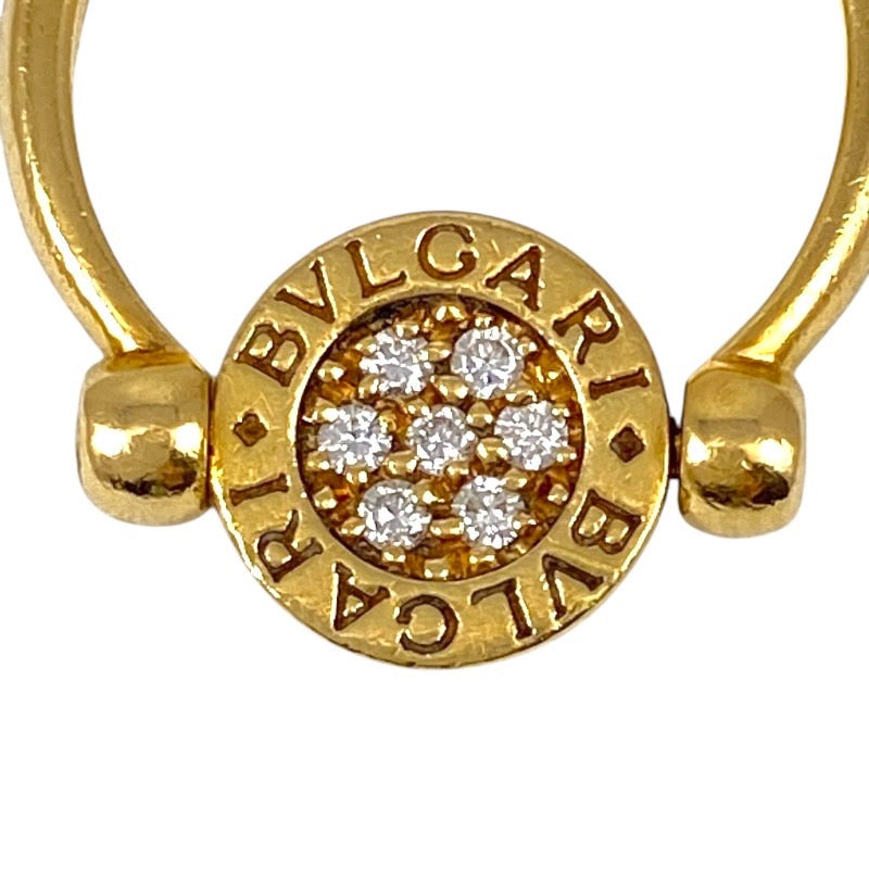【BVLGARI】ブルガリ ブルガリブルガリ リング・指輪 K18イエローゴールド レディース 6号 750 フリップリング パヴェダイヤモンド