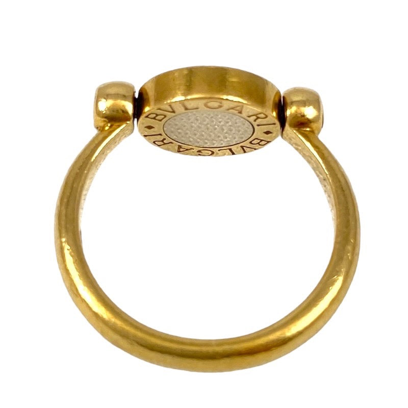 【BVLGARI】ブルガリ ブルガリブルガリ リング・指輪 K18イエローゴールド レディース 6号 750 フリップリング パヴェダイヤモンド