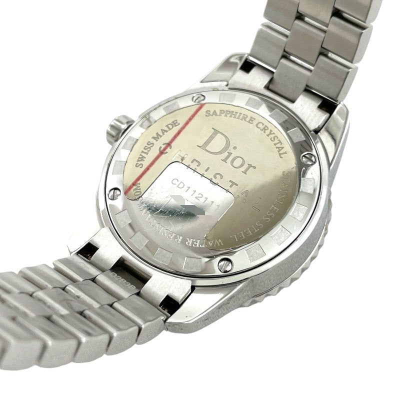 【Dior】ディオール クリスタル CD112111 腕時計 ステンレススチール レディース クォーツ ベゼルダイヤ シェル文字盤