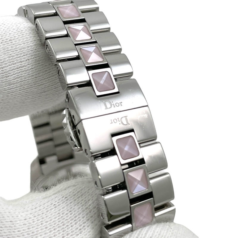 【Dior】ディオール クリスタル CD112111 腕時計 ステンレススチール レディース クォーツ ベゼルダイヤ シェル文字盤
