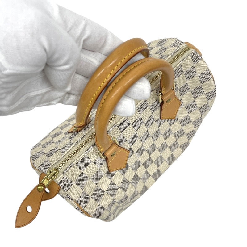 【LOUIS VUITTON】ルイ・ヴィトン スピーディ25 N41534 ハンドバッグ レディース ダミエアズール ミニボストン 白 ホワイト