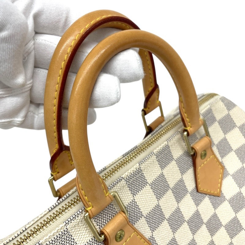 【LOUIS VUITTON】ルイ・ヴィトン スピーディ25 N41534 ハンドバッグ レディース ダミエアズール ミニボストン 白 ホワイト